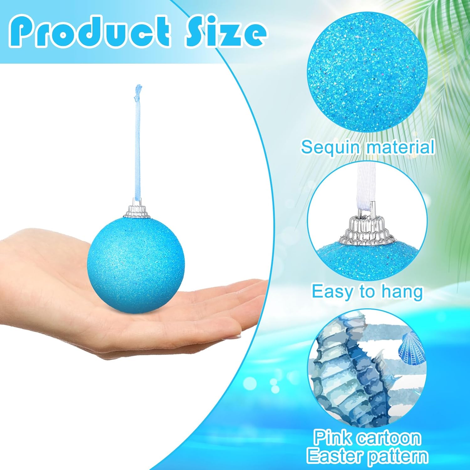 Zhanmai 12 Pcs Summer Ocean Themed Hanging Ornaments
