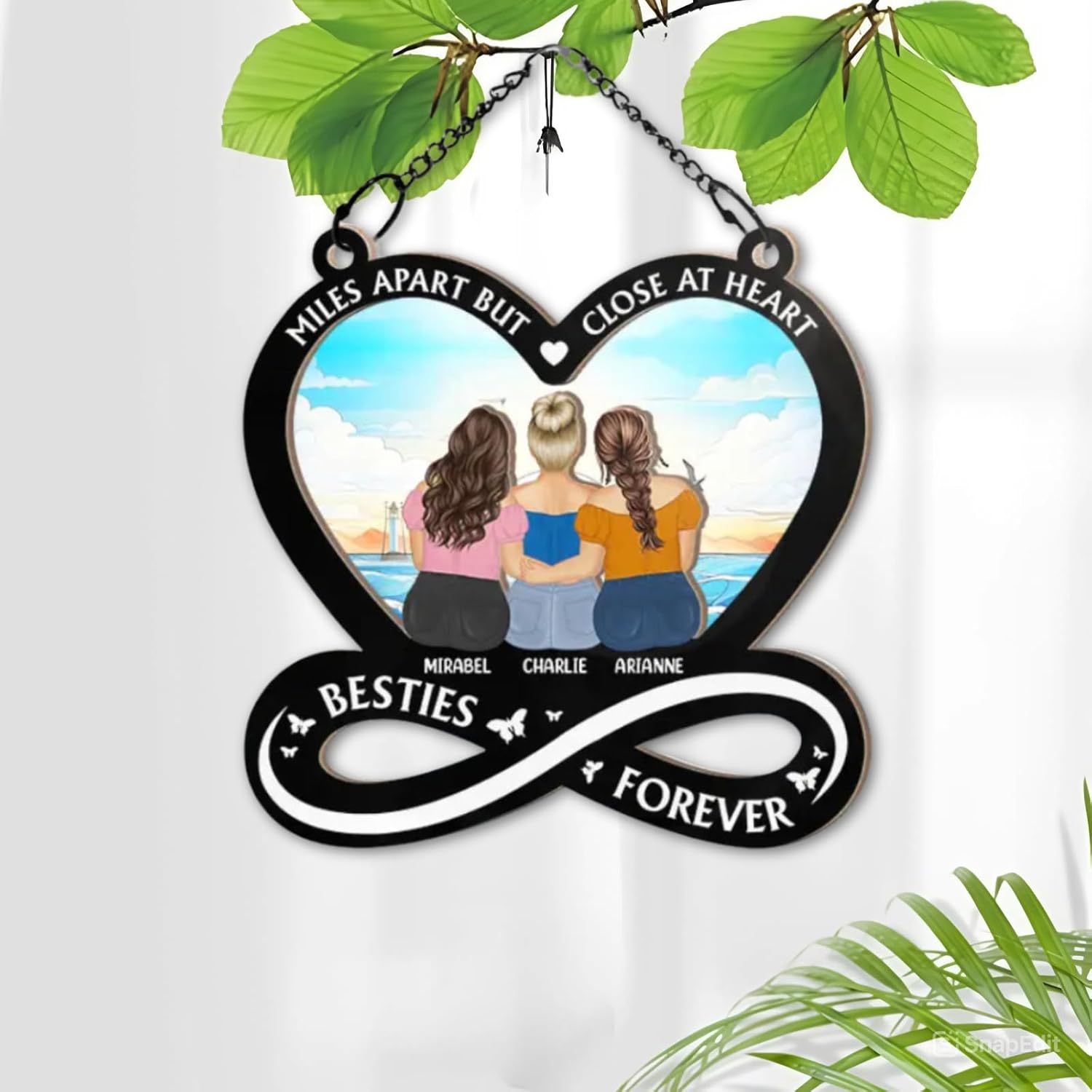 Not Sisters by Blood But Sisters by Heart Suncatcher