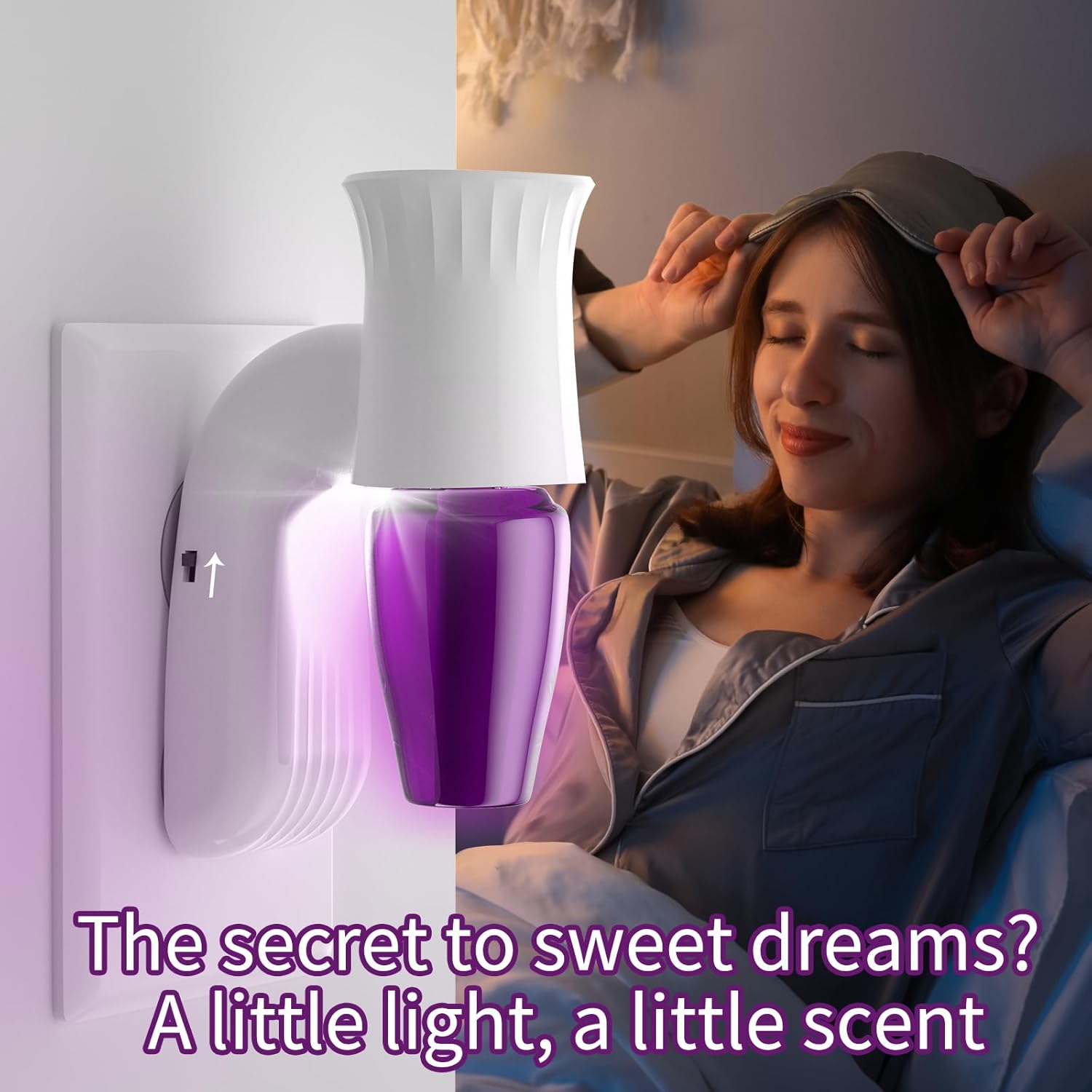 2pcs Wall Fragrance Plug In with Night Light