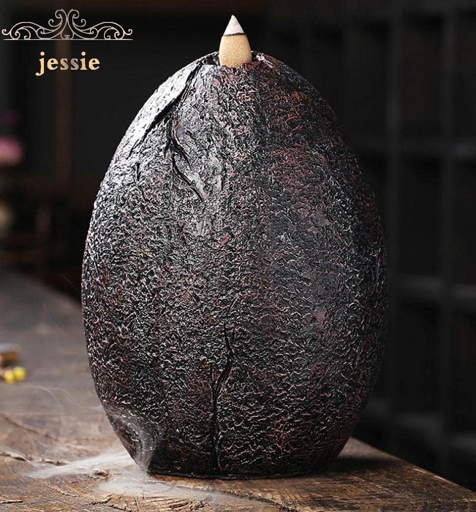 Jessie Backflow Incense Holder Set - 120 Cones 30 Sticks