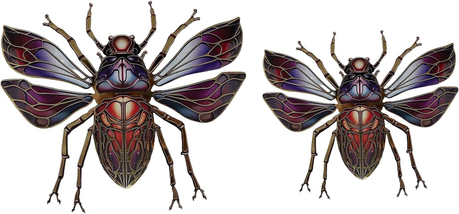 ZSYTF Metal Insect Wall Art Decoration Sculptures