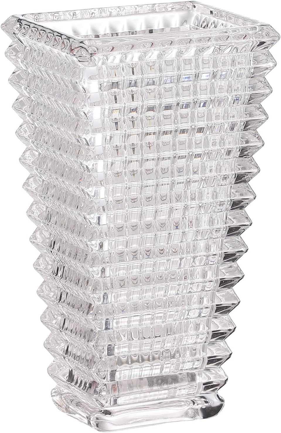 Crystal Vase 9 Inches Tall for Flowers and Decor