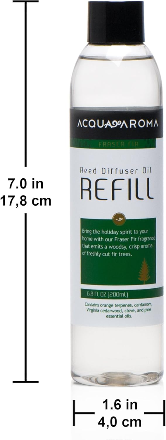 Acqua Aroma Fraser Fir Reed Diffuser Oil Refill 68 FL OZ Christmas Fragrance