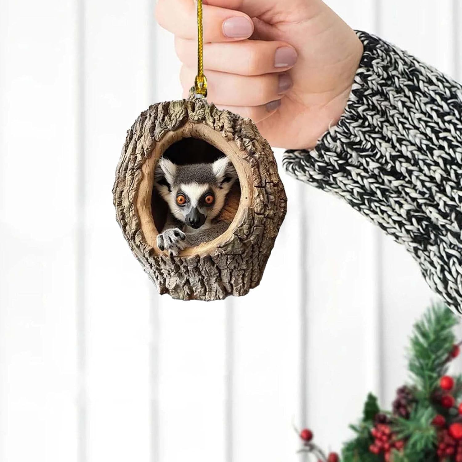 Animal Christmas Tree Decor 2024 Vintage Rustic Hanging Ornaments