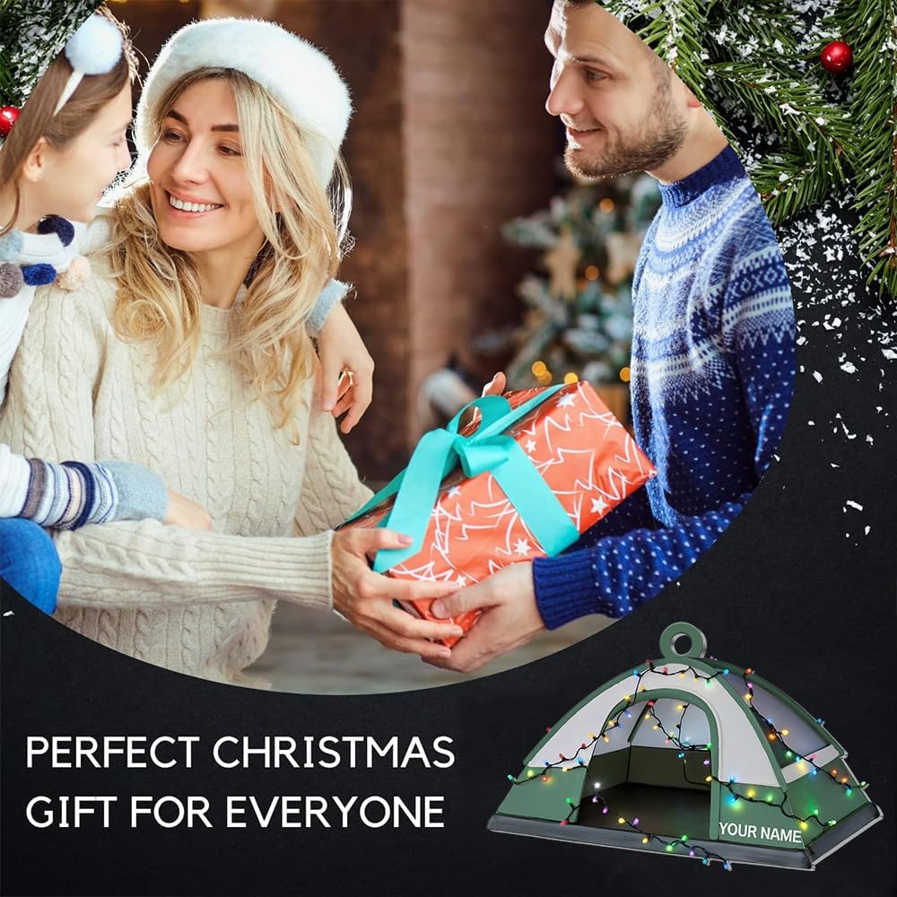 Personalized Camping Christmas Ornament for Tree and Holiday Decor