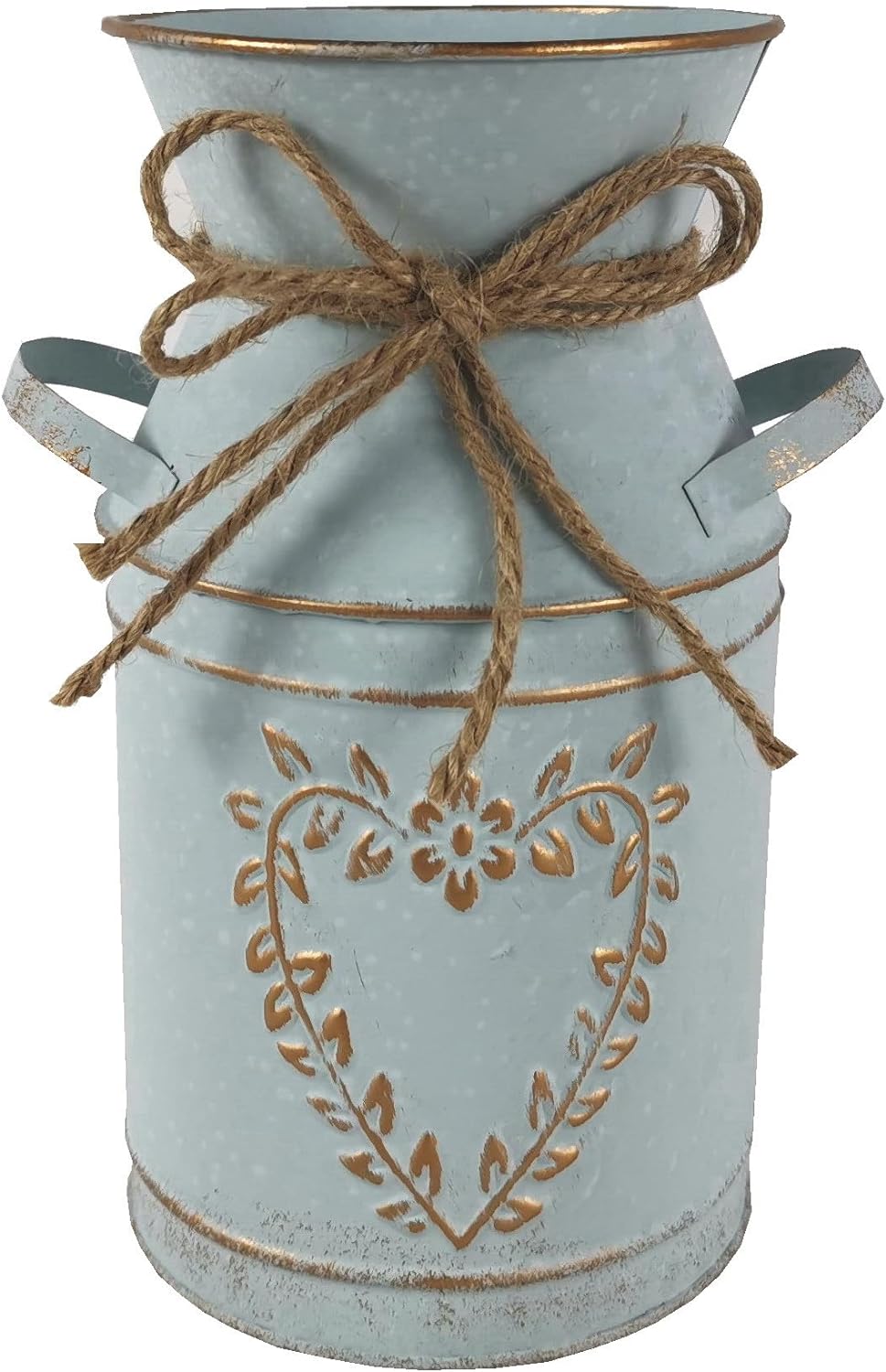 Vintage Galvanized Milk Can Flower Vase with Handle 75 Inch