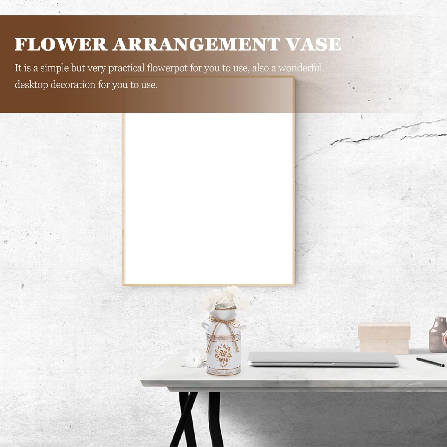 Galvanized Bucket Vintage Vase Farmhouse Decor