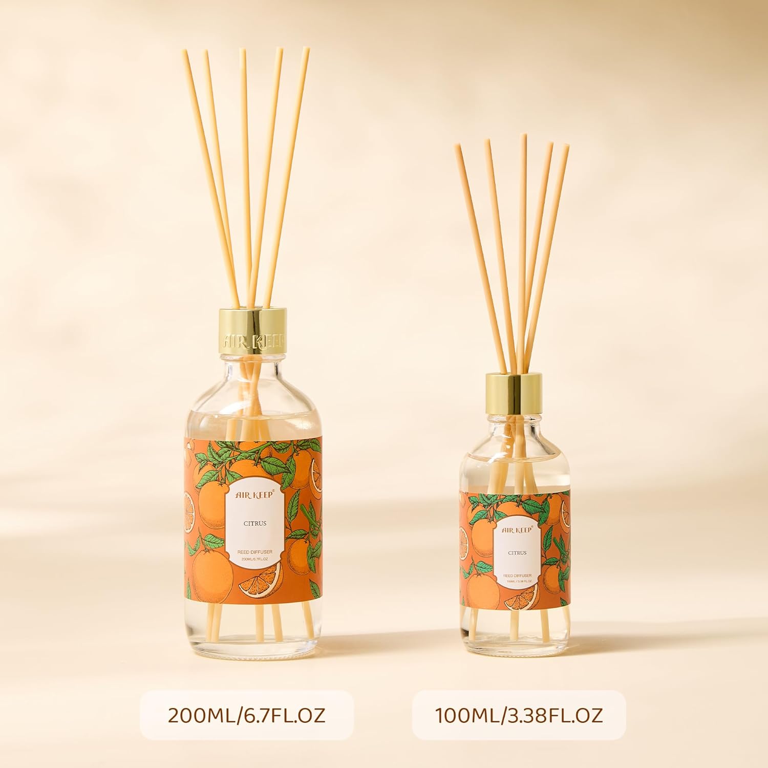Airkeep Reed Diffuser Oil Set with 8 Sticks and 676 oz Oil