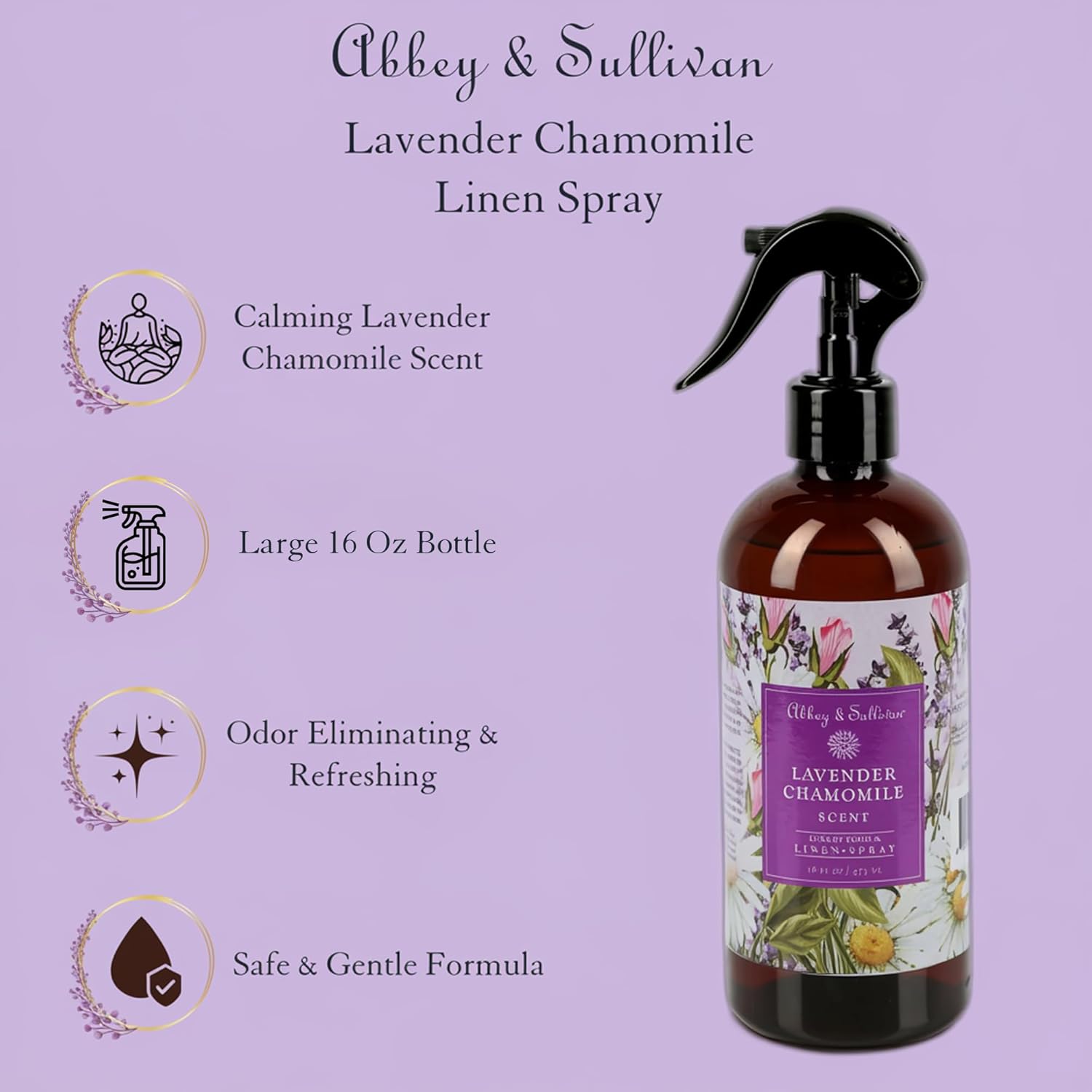 Abbey Sullivan Linen Spray Lavender Chamomile 16 oz Pack of 2