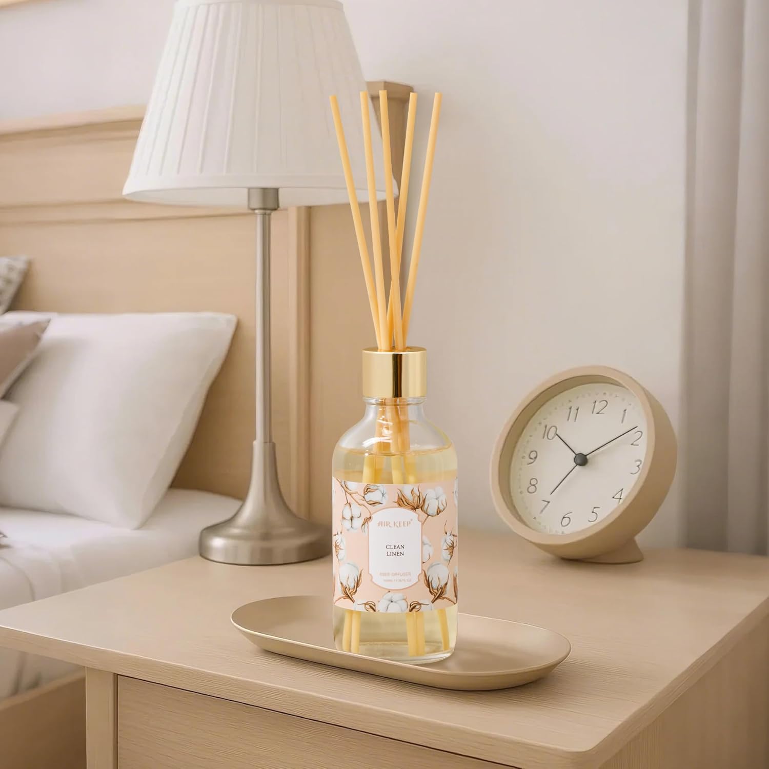 Airkeep Reed Diffuser Oil Set with 8 Sticks and 676 oz Oil