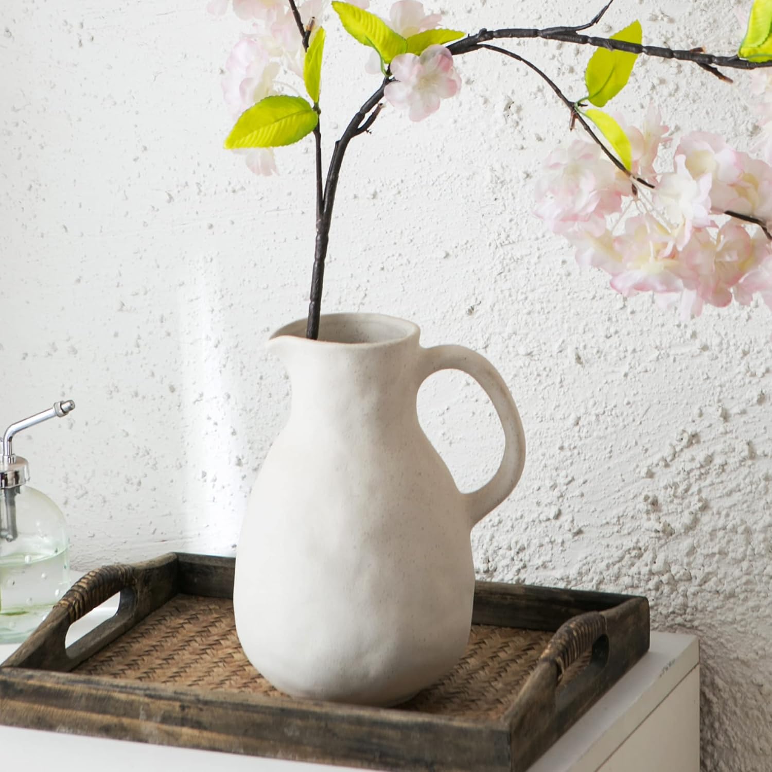 Kimdio Ceramic Vase with Handle Modern Farmhouse Decor