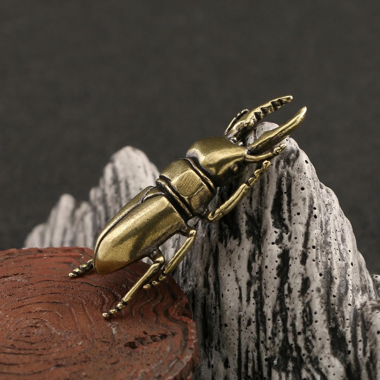 Solid Brass Big Beetle Antique Decoration