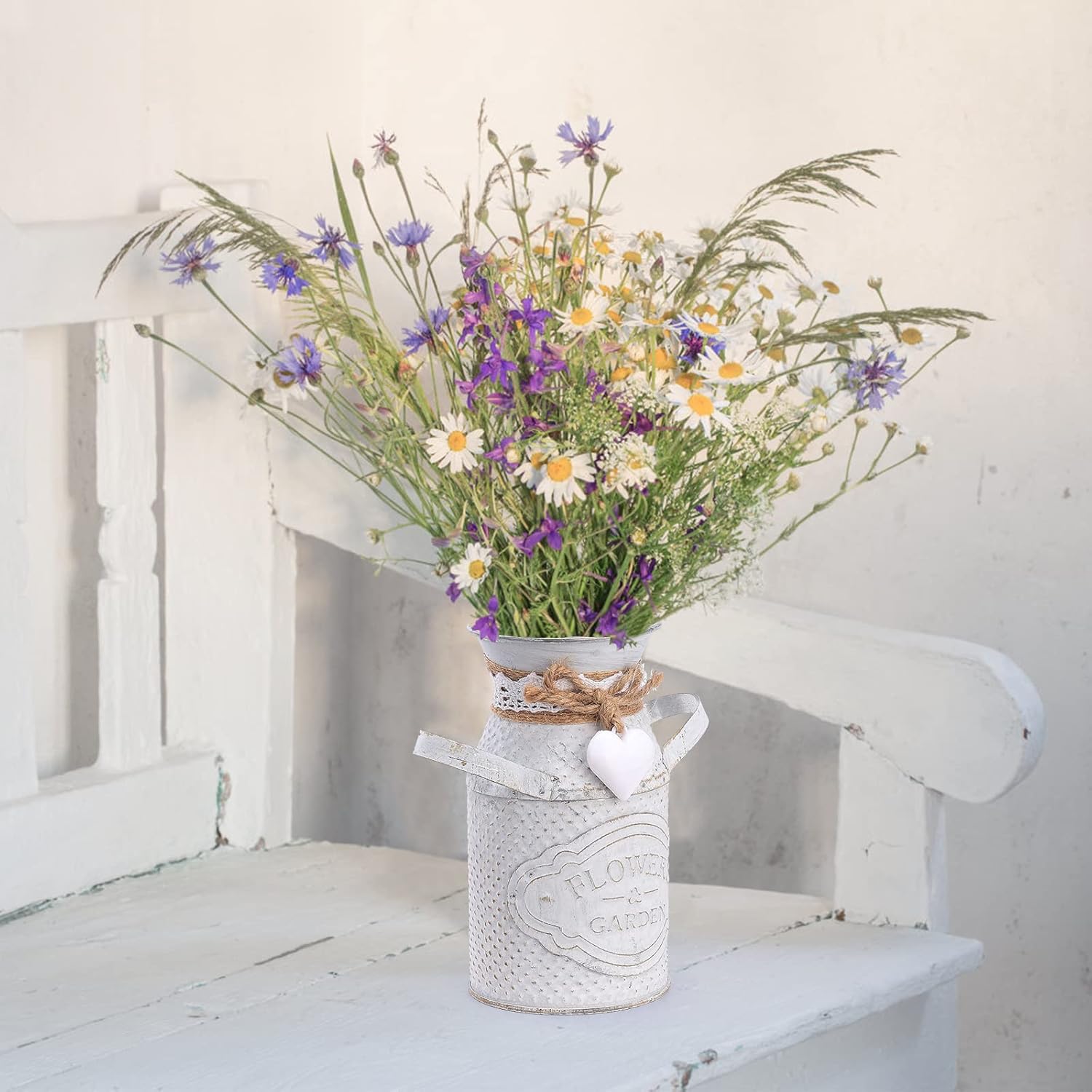 Iron Vase Milk Bottle Rustic Decor Vase for Home Wedding Use