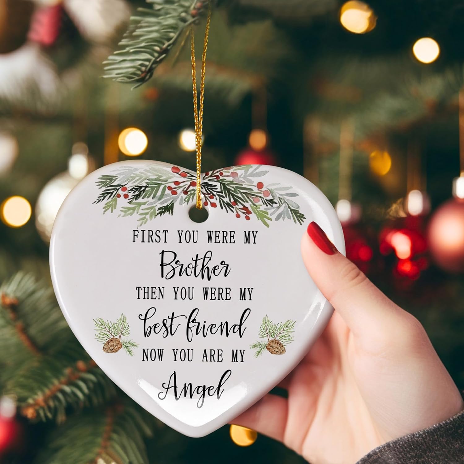 Memorial Ornament for Brother - Sympathy Keepsake