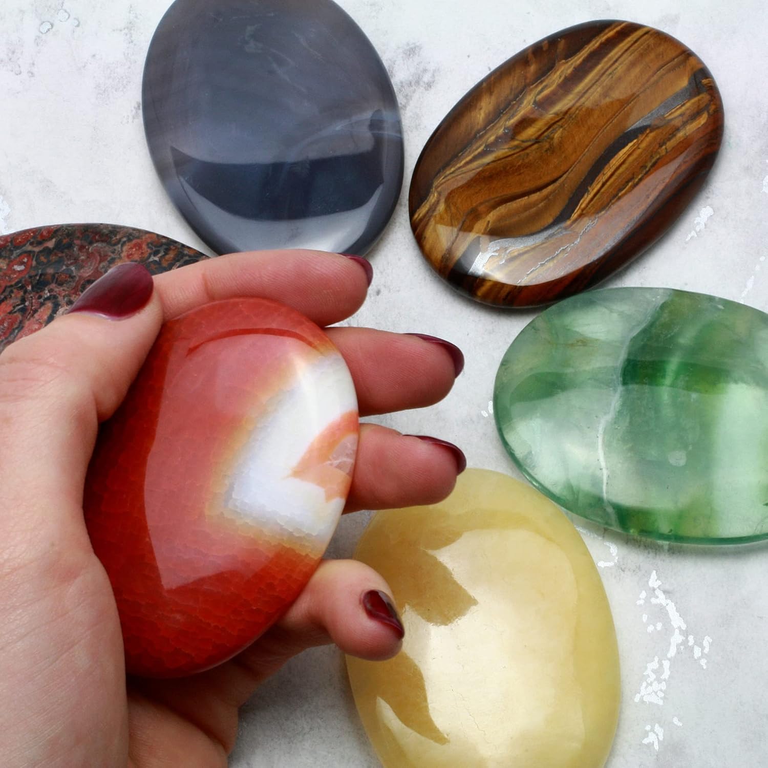 CrystalAge Kambaba Jasper Palm Stone 70x50mm