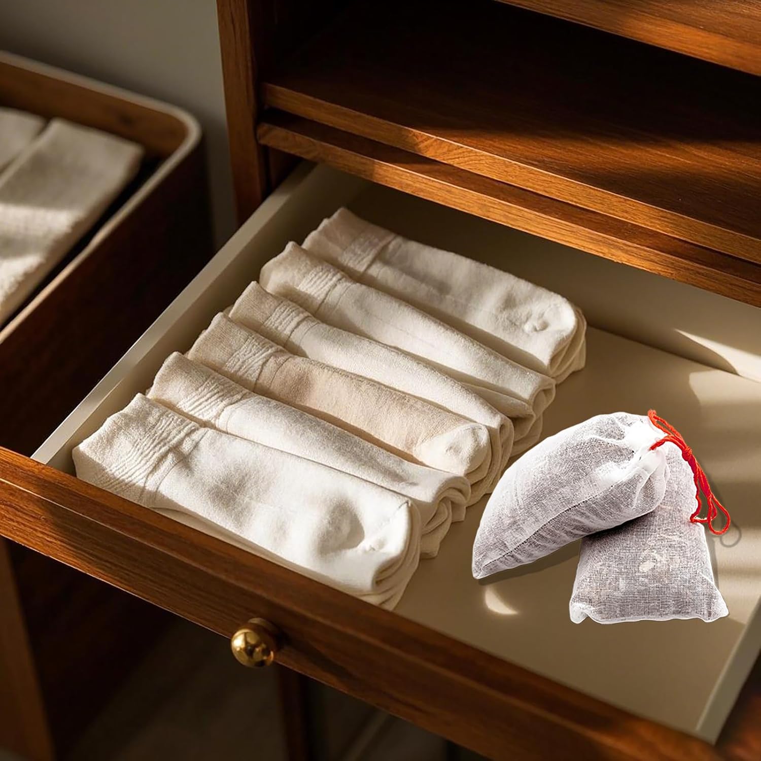 Cheardia 24 Pack Cedar Sachets for Closets Drawers