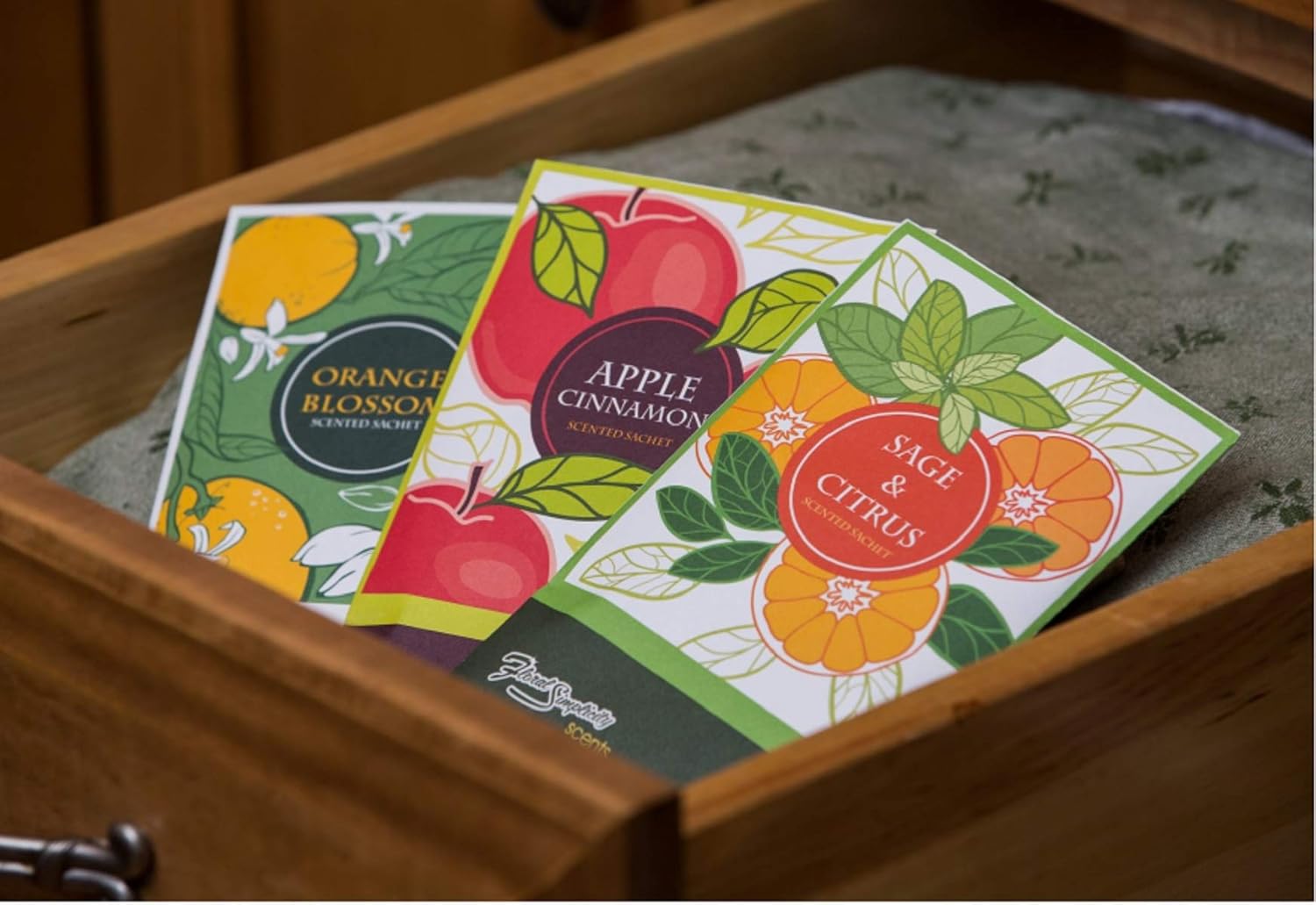 Orange Blossom Scented Sachets Pack of 3 - Home Fragrance