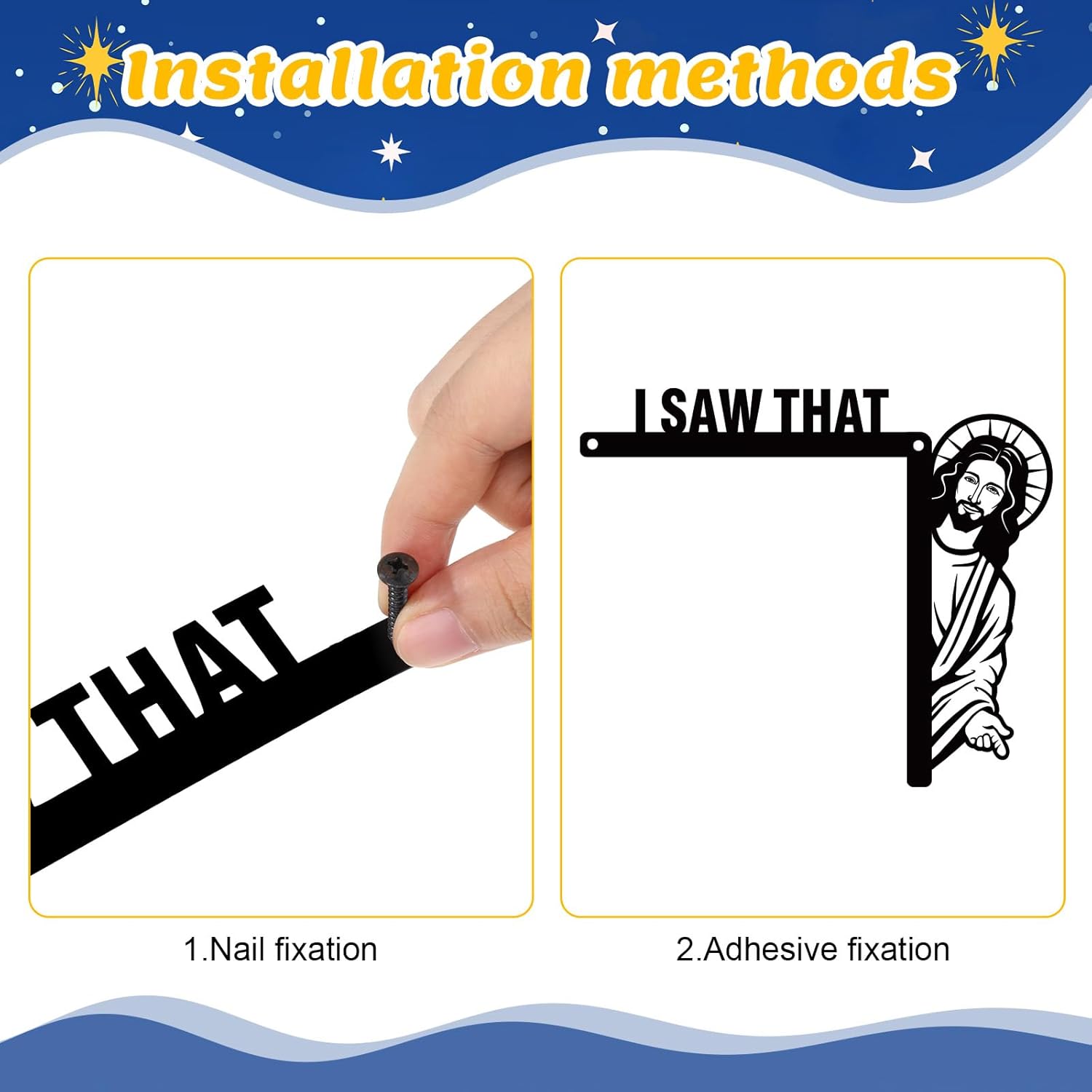 Blulu Creative Door Corner Decor Religious Bless This Home Metal Sign