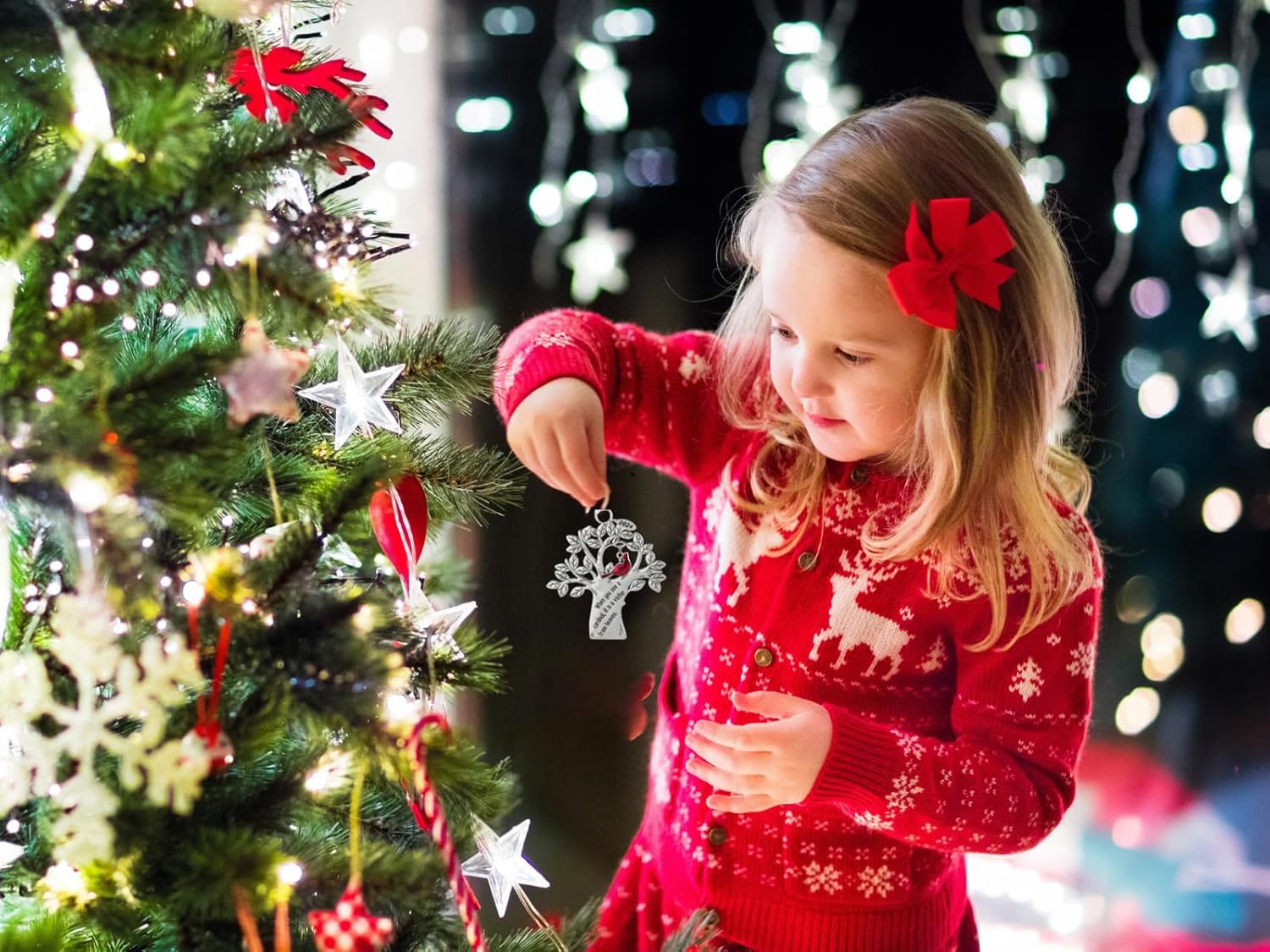 Memorial Ornament with Cardinal Symbol - Sympathy Gift for Men or Women