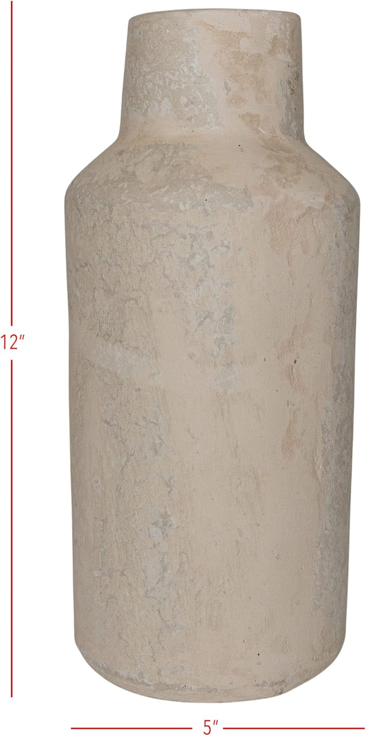 White Paper Mache Vase by Foreside Home and Garden