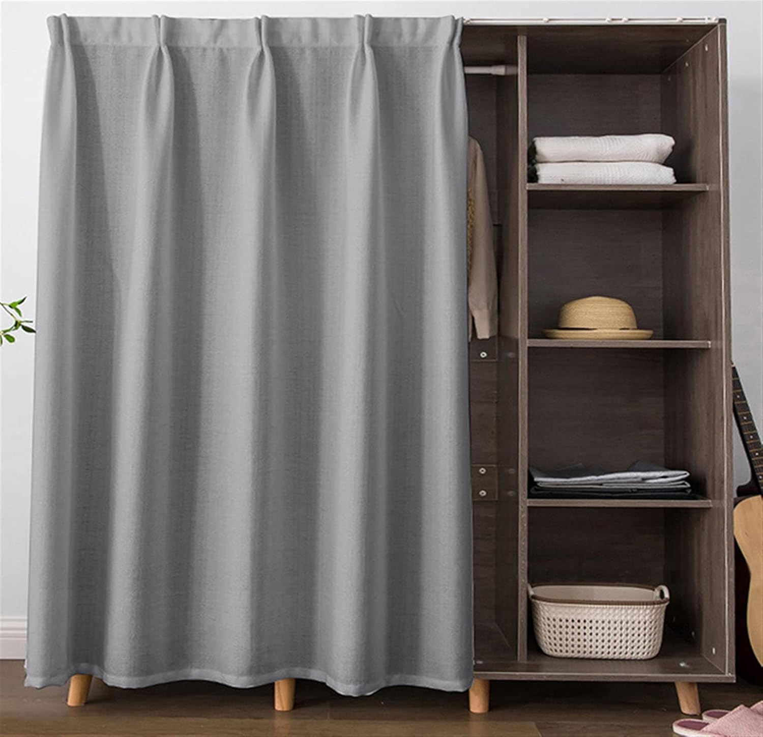 SK Studio Grey Short Curtains for Kitchen and Cabinet