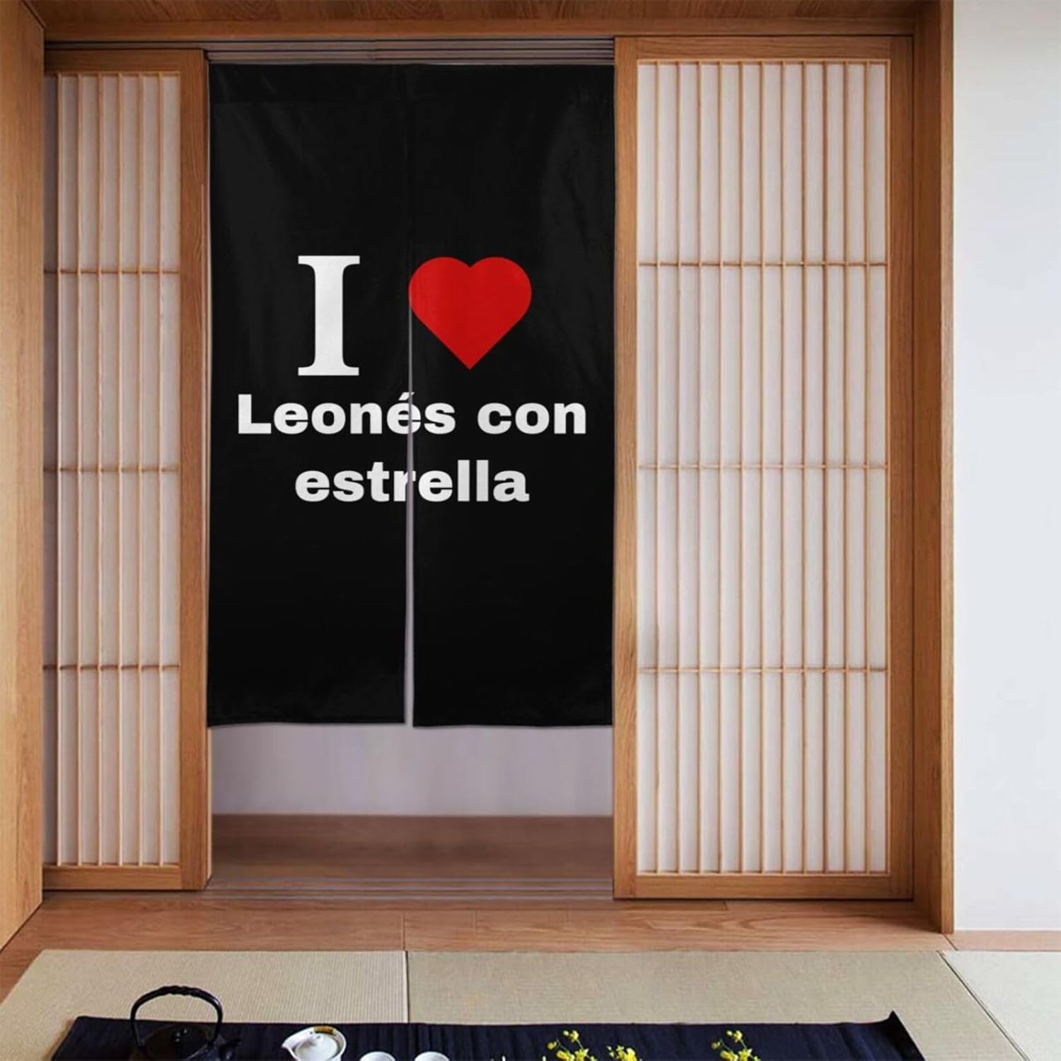 I Love Leons Con Estrella Blackout Curtains for Doorways