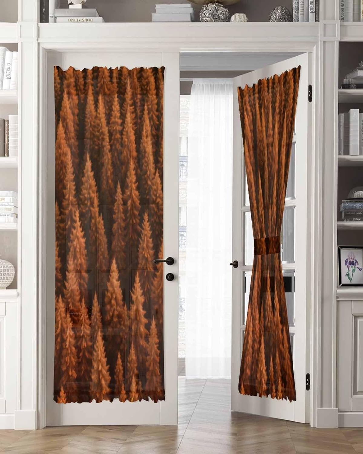 Elegant Door Curtains with Tiebacks for French Doors