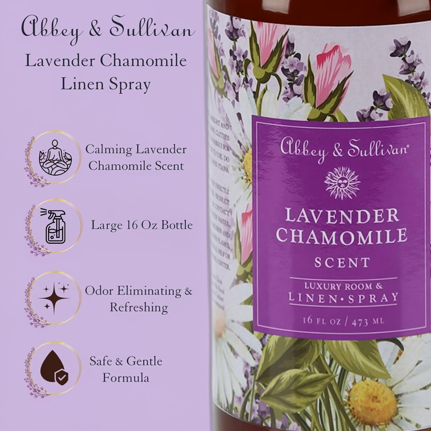 Abbey Sullivan Linen Spray Lavender Chamomile 16 oz Pack of 2