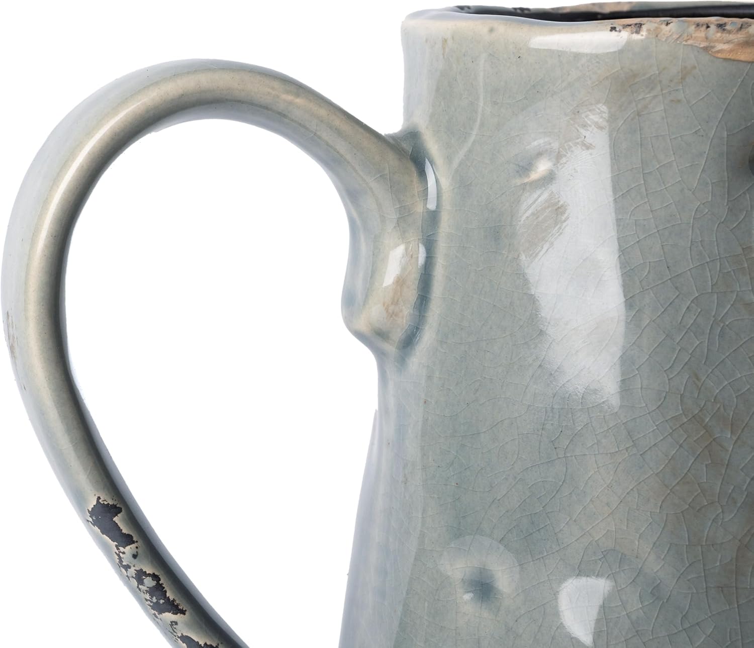 Rustic Blue Ceramic Vase for Home Decor