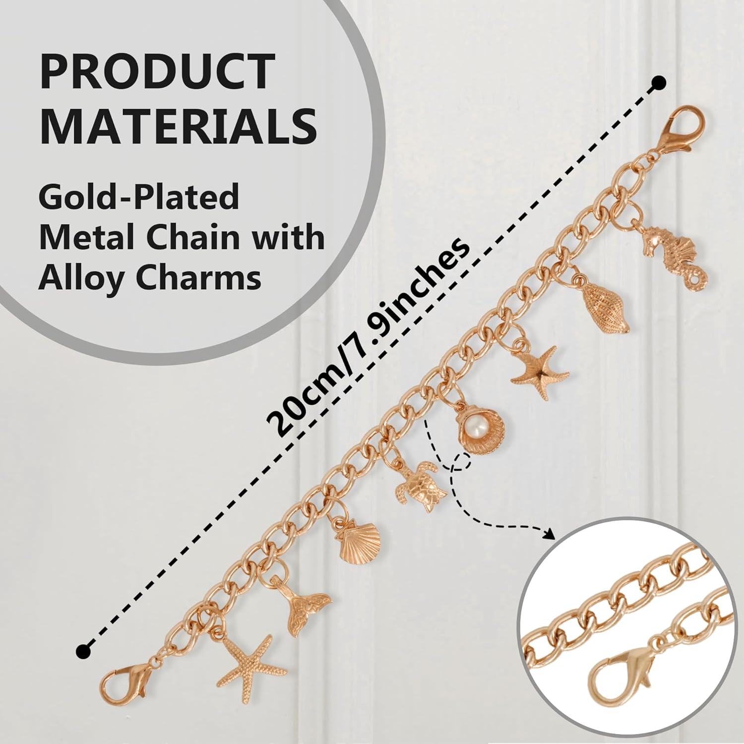 Seashell Door Chain Lock Charms - Ocean Life Decor