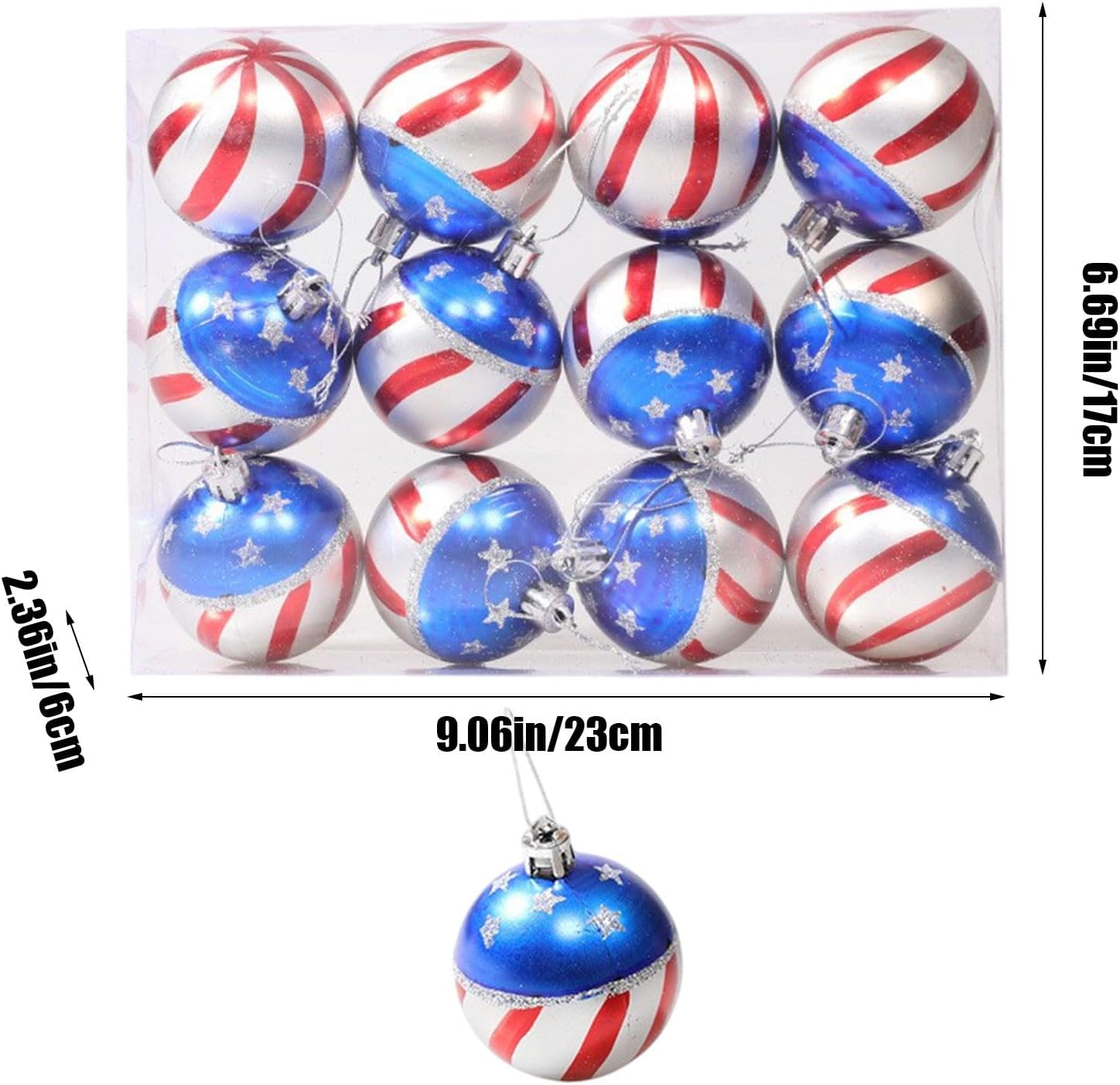 12PCS Patriotic Star-Spangled Hanging Decor