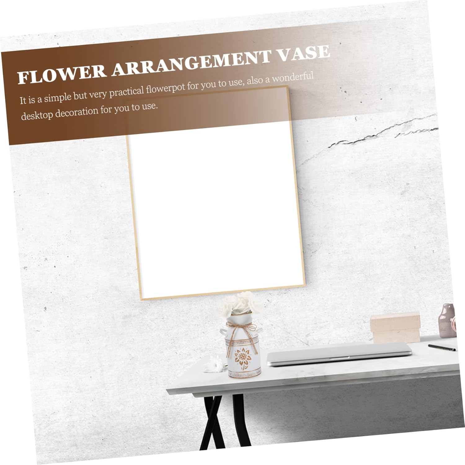 Retro Metal Flower Bucket Vase for Home and Garden
