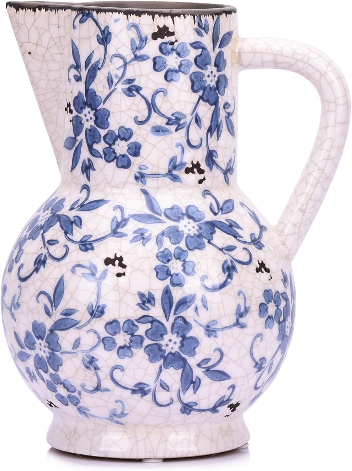 Chinoiserie Decor Blue and White Pitcher