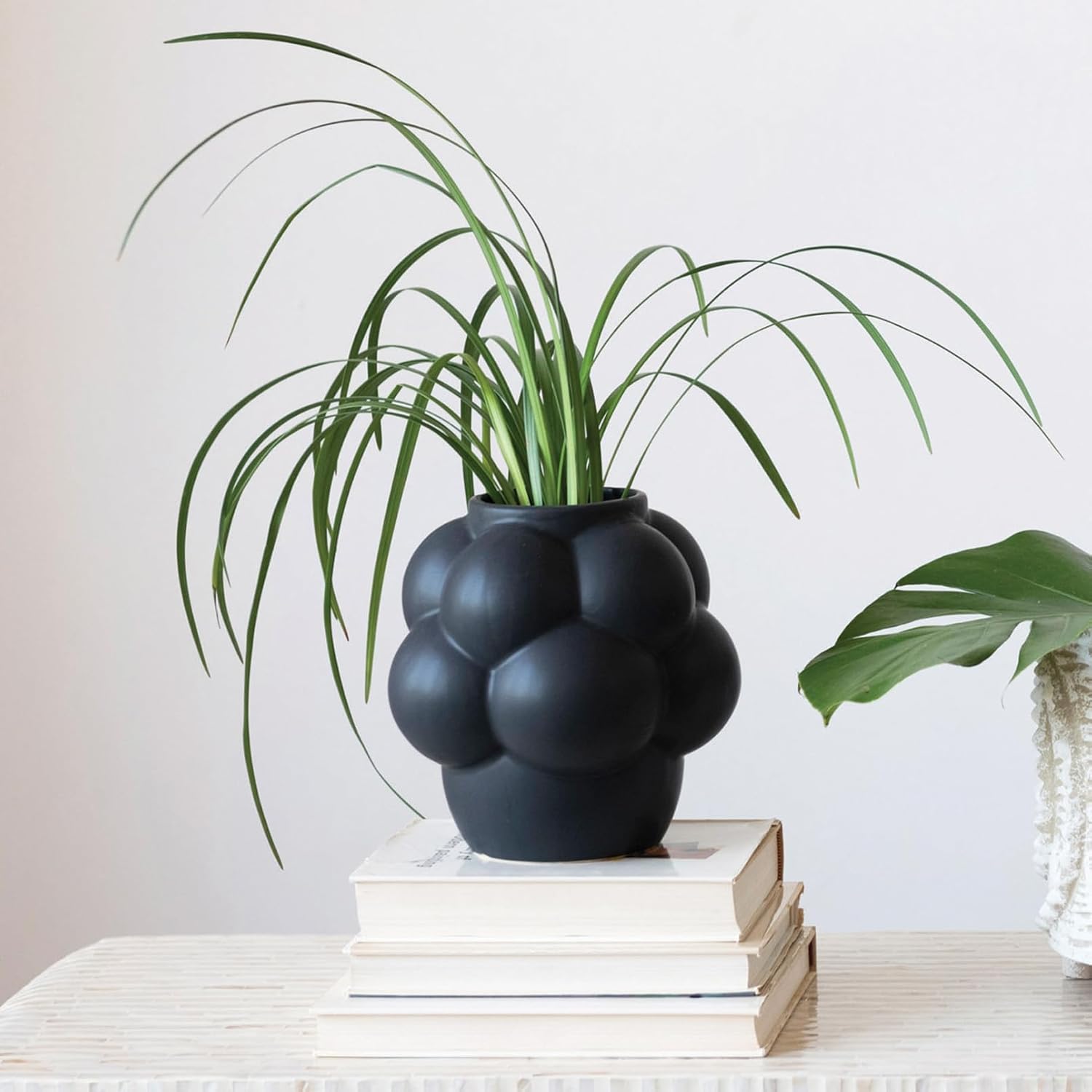 Creative Co Op Stoneware Vase with Raised Dots