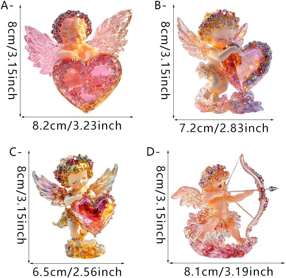 Crystal Effect Animal and Angel Hanging Decor Set