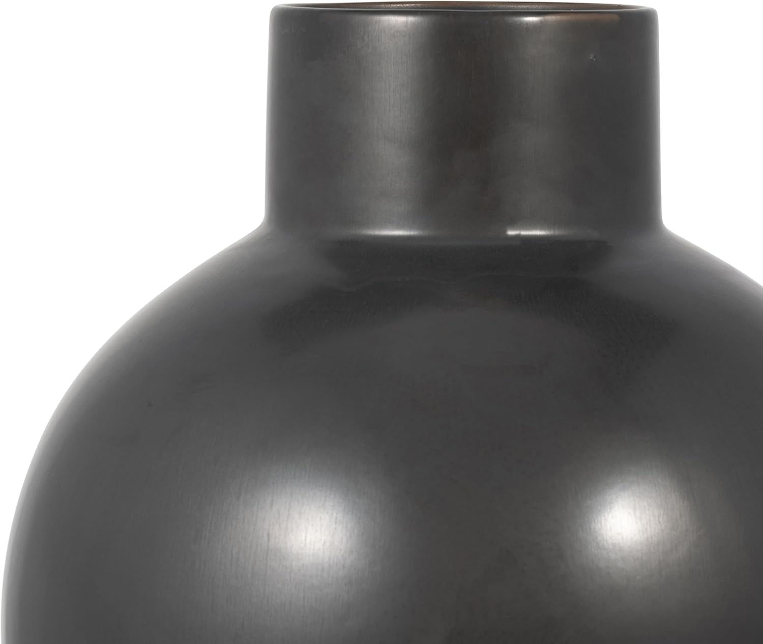 Sagebrook Home Modern Round Ceramic Vase 15 Black
