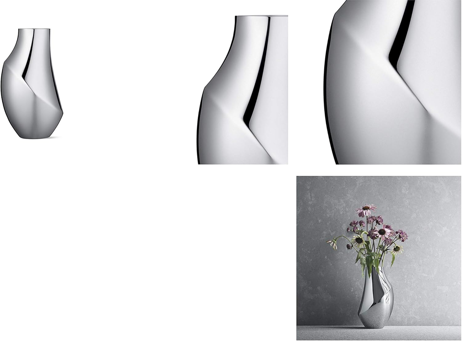 Georg Jensen Flora Medium Stainless Steel Vase 1