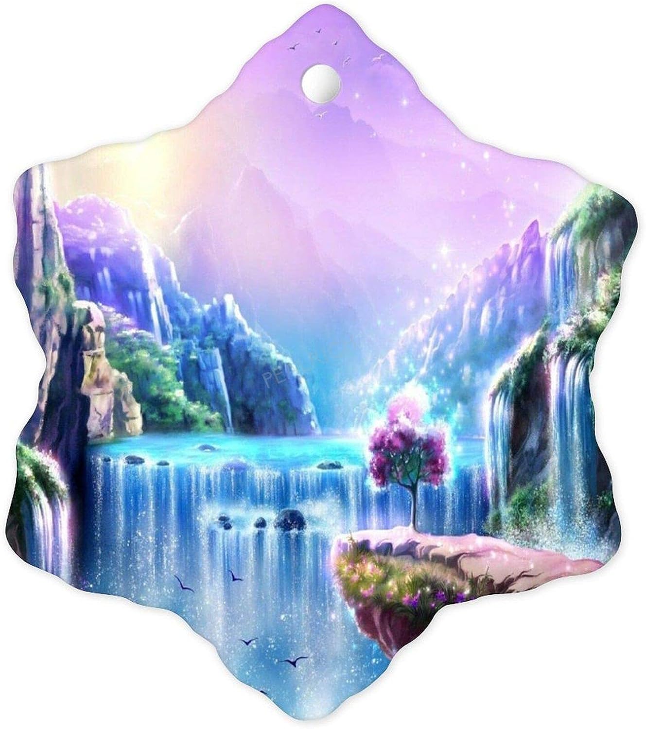 Christmas Snowflake Ceramic Ornament 3 Inch