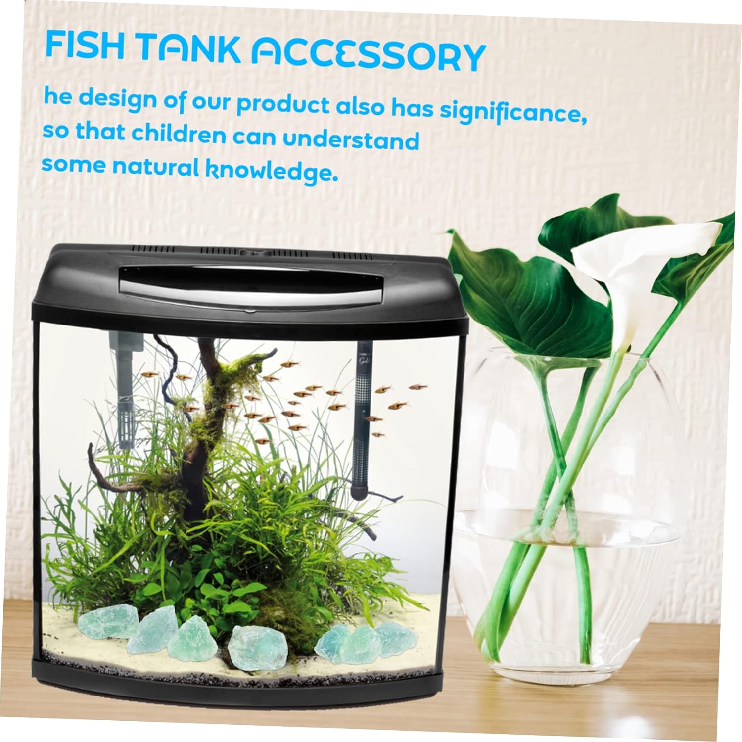 Green Fluorite Decor Stones for Home Aquarium and Office Use