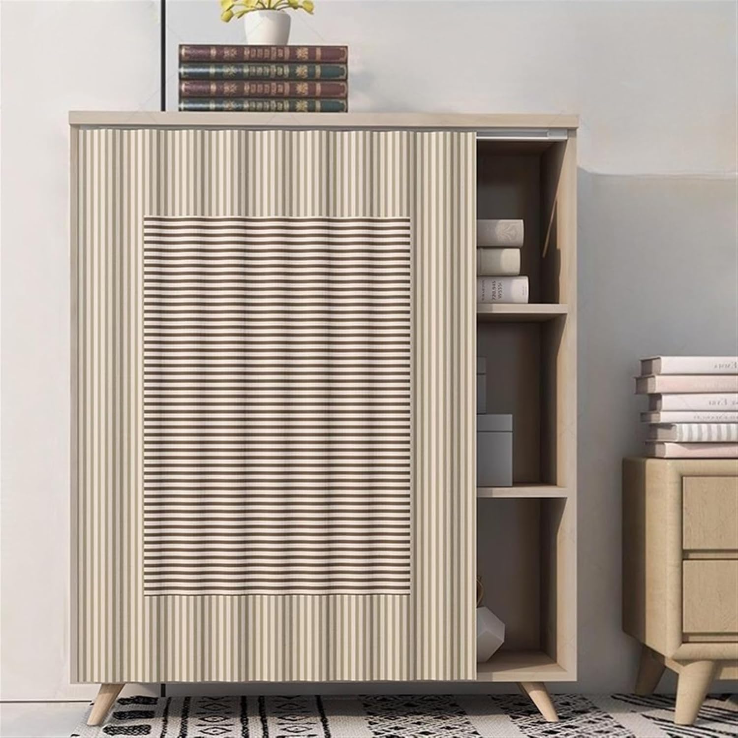 Liveinu Short Curtains for Kitchen Cabinet Privacy Doorway Cover