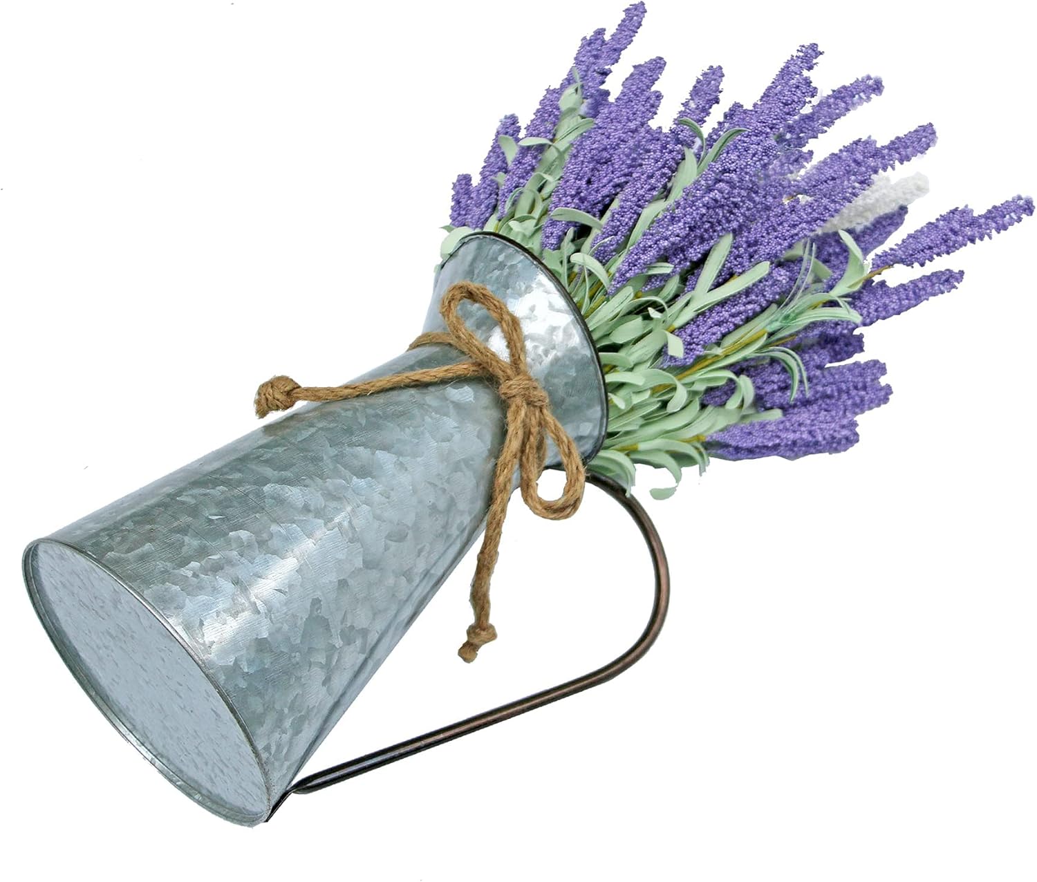 Vintage Galvanized Flower Vase for Home Decor