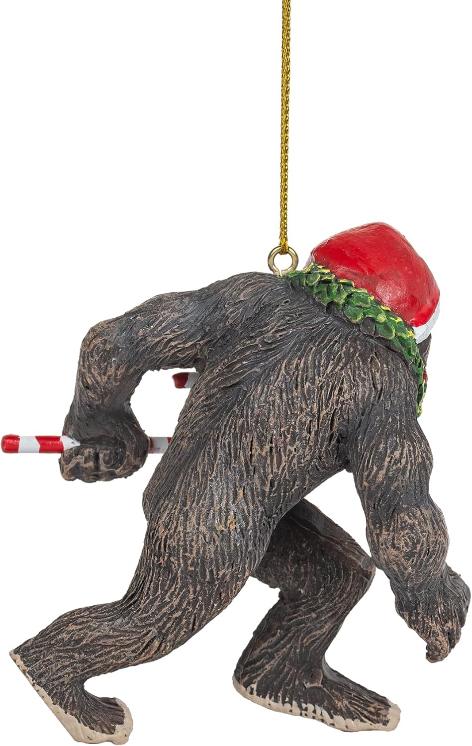 Bigfoot Wearing Santa Hat Ugly Christmas Tree Ornament
