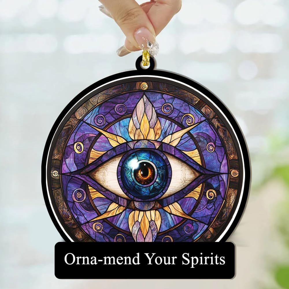 Evil Eye Christmas Ornament for Tree and Window Decor