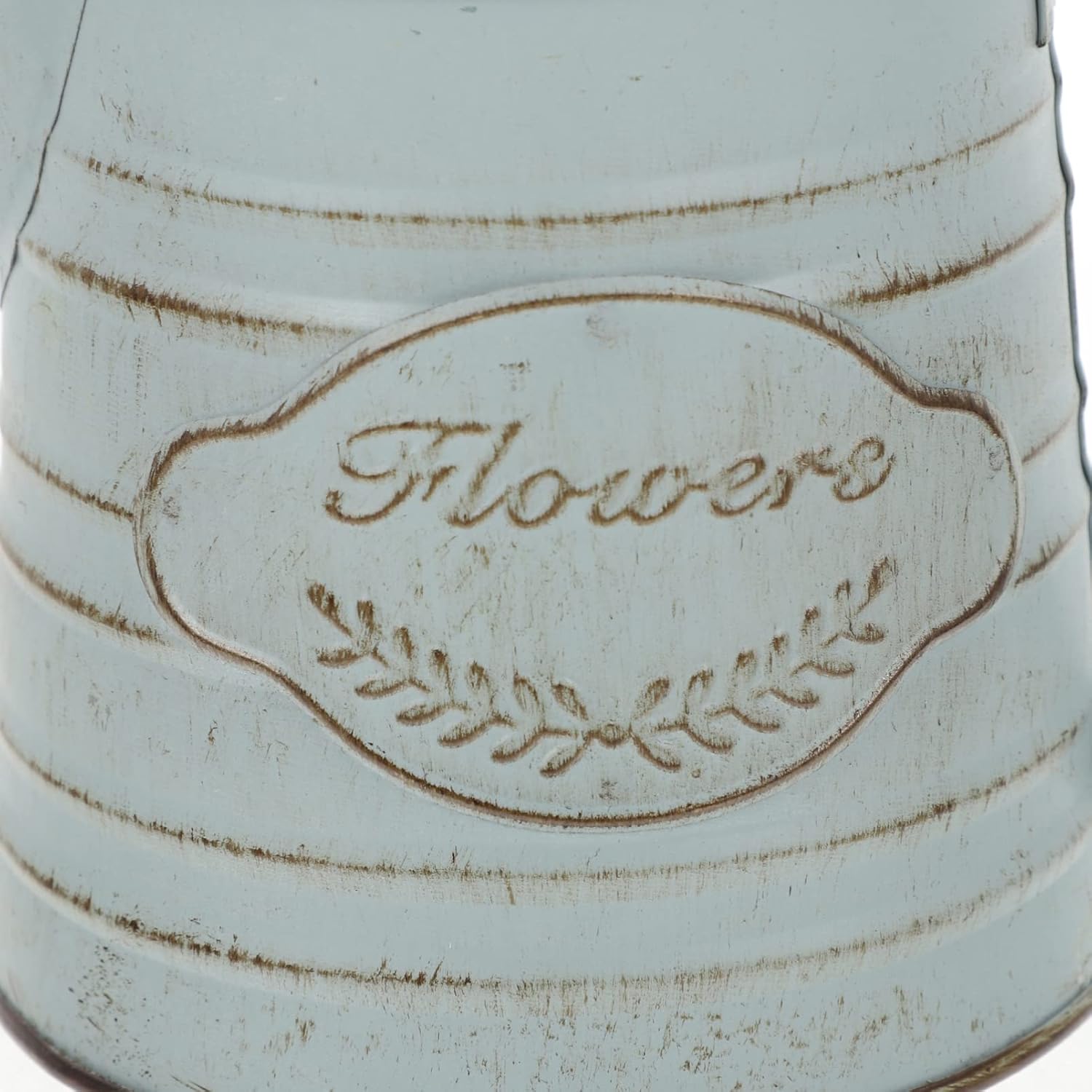 Zerodeko Rustic Galvanized Milk Can Vase with Handle