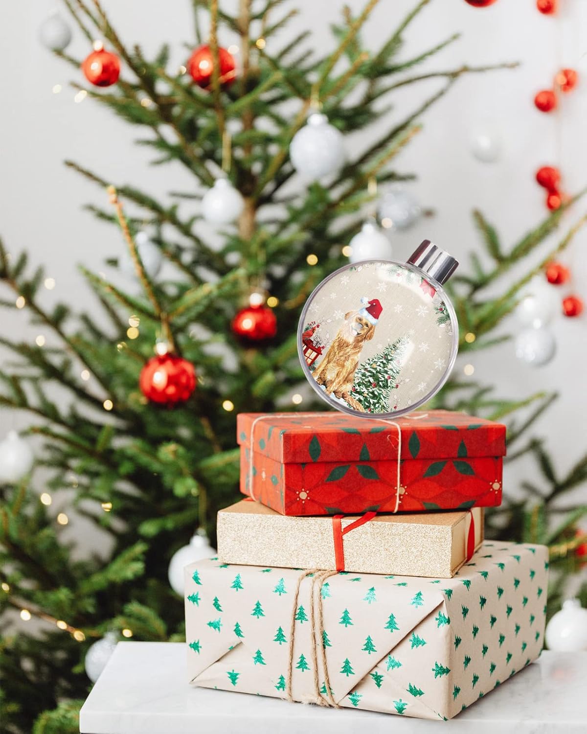 Christmas Ball Ornaments Clear Plastic Decor for Tree Party and Home