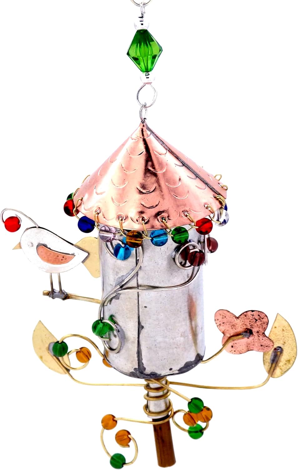 Handcrafted Metal and Glass Bead Ornament