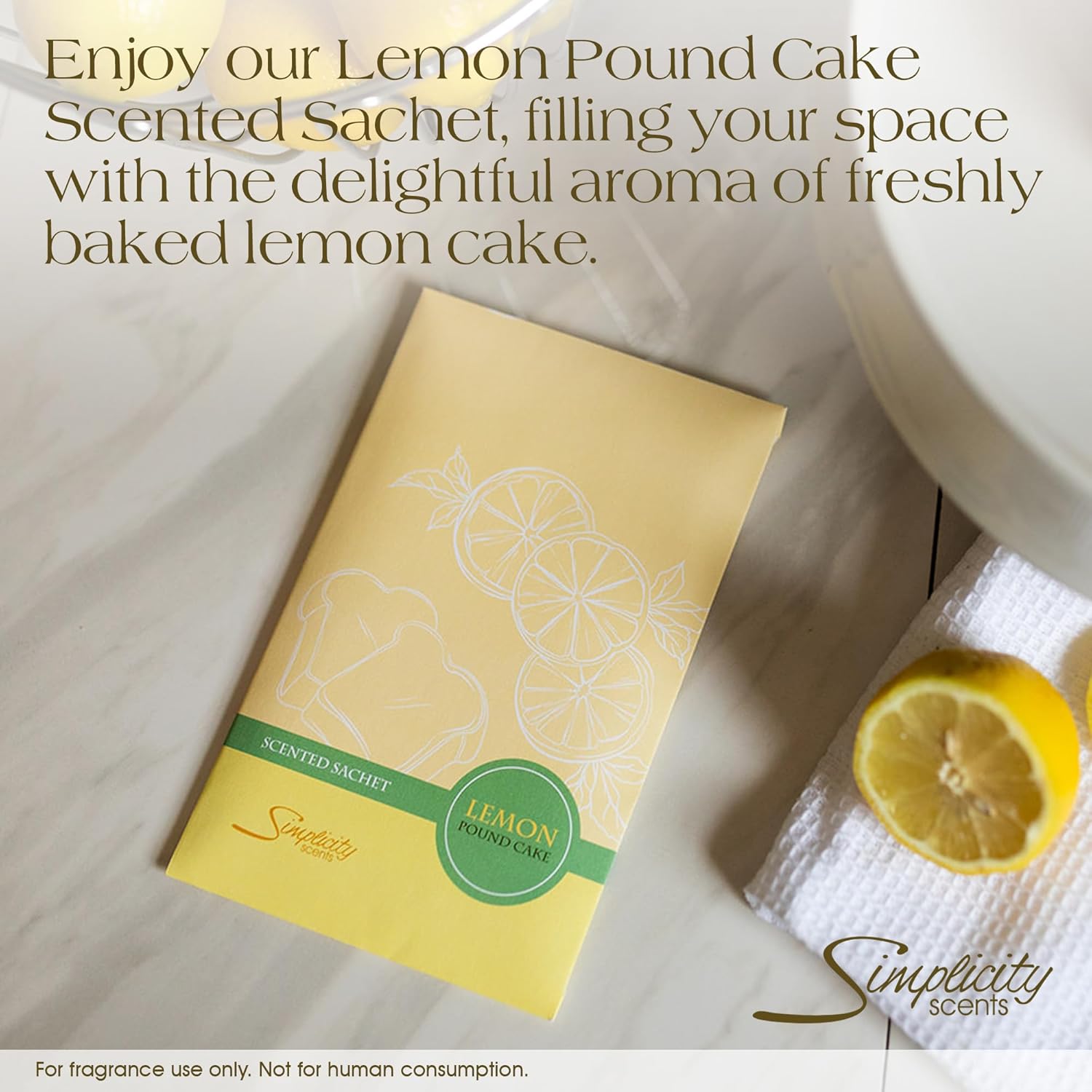 Lemon Poundcake Scented Sachets Pack of 6