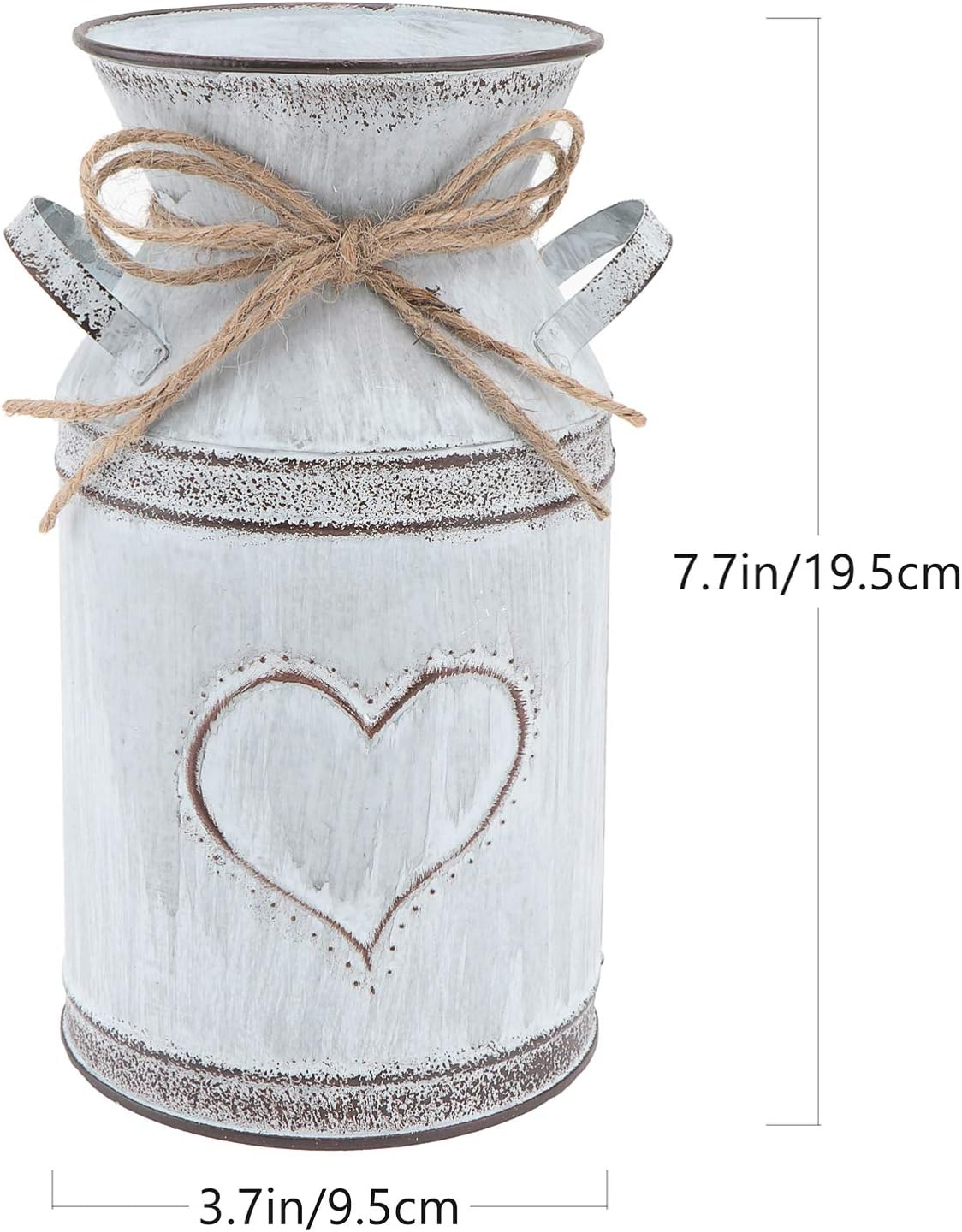 IMIKEYA Vintage Metal Flower Vase for Rustic Home Decor