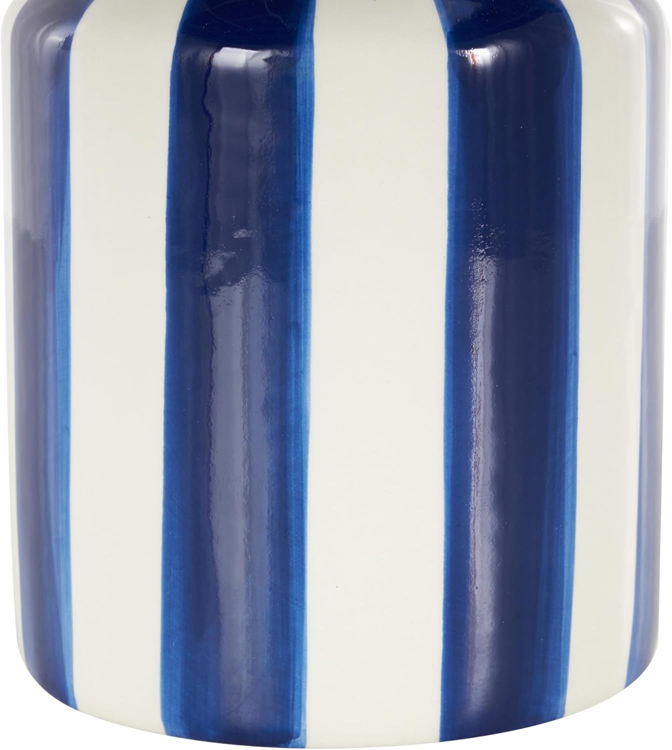 Deco 79 Modern Blue Striped Ceramic Vase