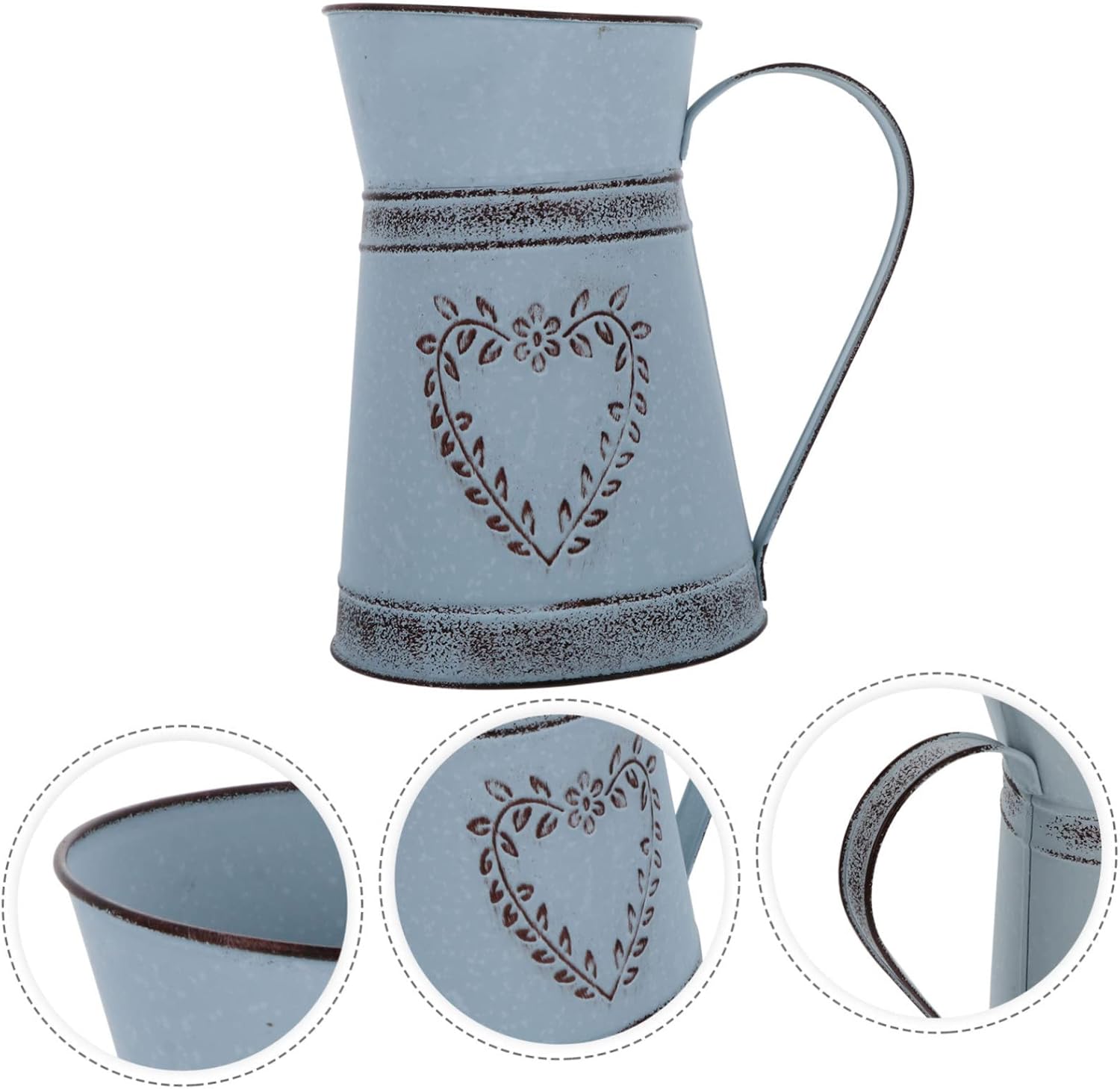 Stobaza 1pc Kettle Shape Iron Flower Vase for Home Decor